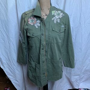 Mother jacket floral green embroidered